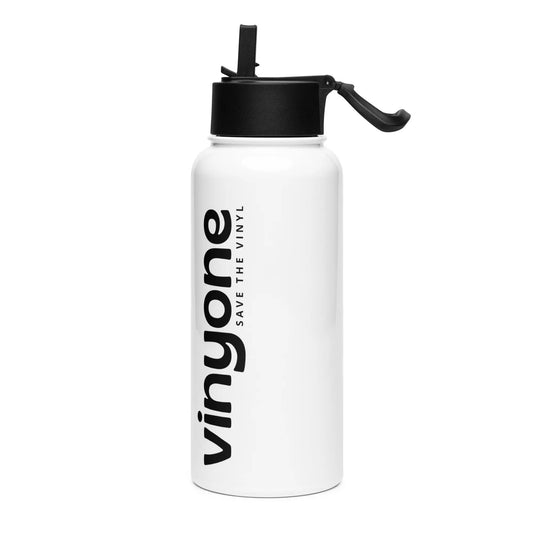 Edelstahl Trinkflasche mit Strohhalm vinyone